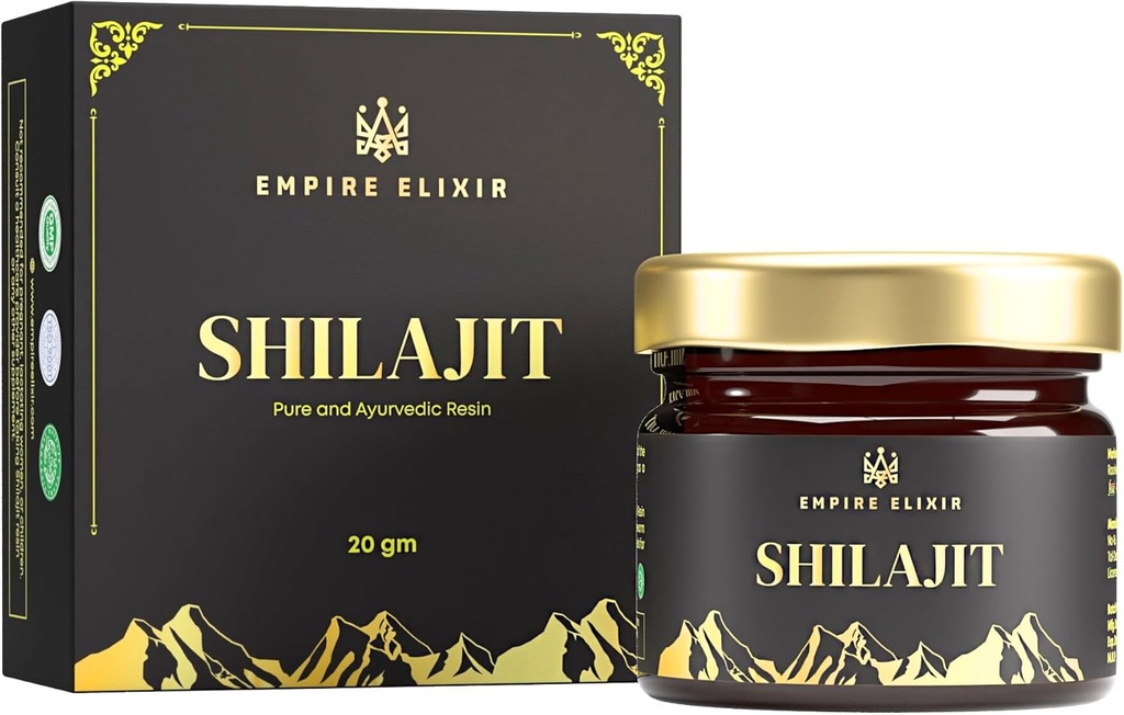 Shilajit Resin Pure Himalayan 20g Jar - από την Empire Elixir Υψηλή ισχύς Χρυσός βαθμός για άνδρες και γυναίκες 