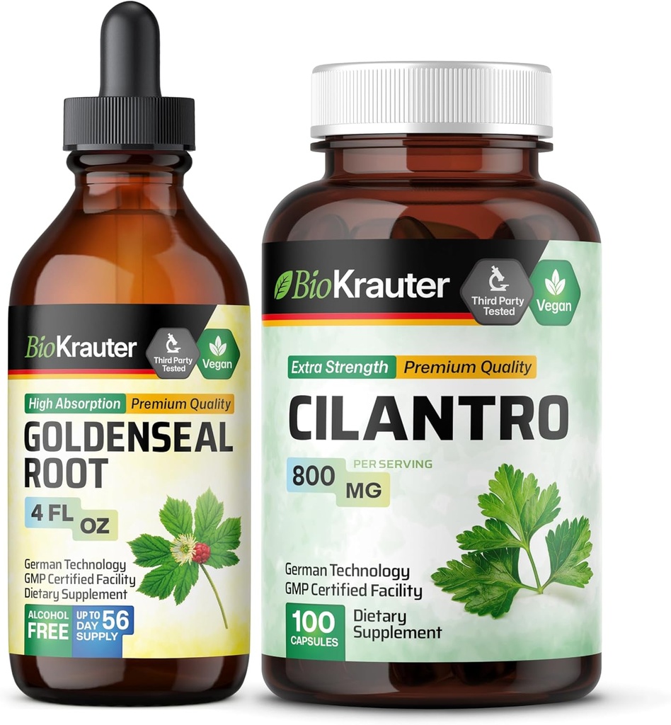 BIO KRAUTER Βάμμα χρυσαφί 4 Fl. Oz. & Cilantro 100 Κάψουλες