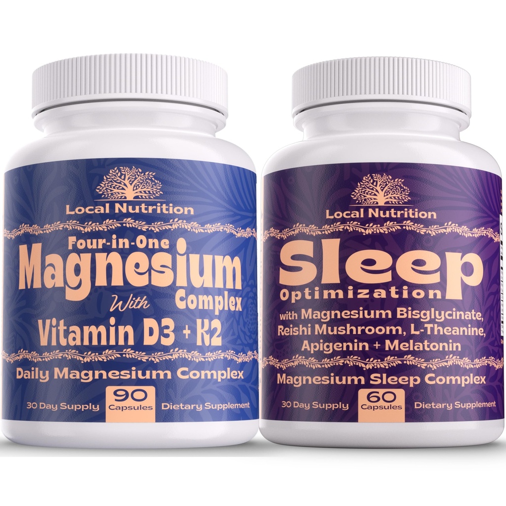 Natural Sleep Aid Magnesium Complex Bundle - Premium συμπλήρωμα υποστήριξης ύπνου και συμπλήρωμα μαγνησίου - Προσφορά ενός μήνα, Κατασκευασμένο στις ΗΠΑ