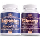 Natural Sleep Aid Magnesium Complex Bundle - Premium συμπλήρωμα υποστήριξης ύπνου και συμπλήρωμα μαγνησίου - Προσφορά ενός μήνα, Κατασκευασμένο στις ΗΠΑ