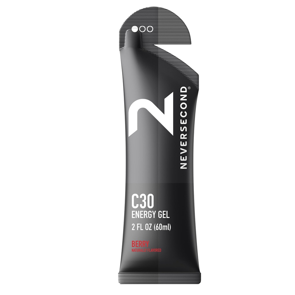Neversecond C30 Energy Gel, Performance Nutrition, Berry, 12-Count Pac | Hydration, Never2, Ultra Triathlons, Cycling & Marathons, Running