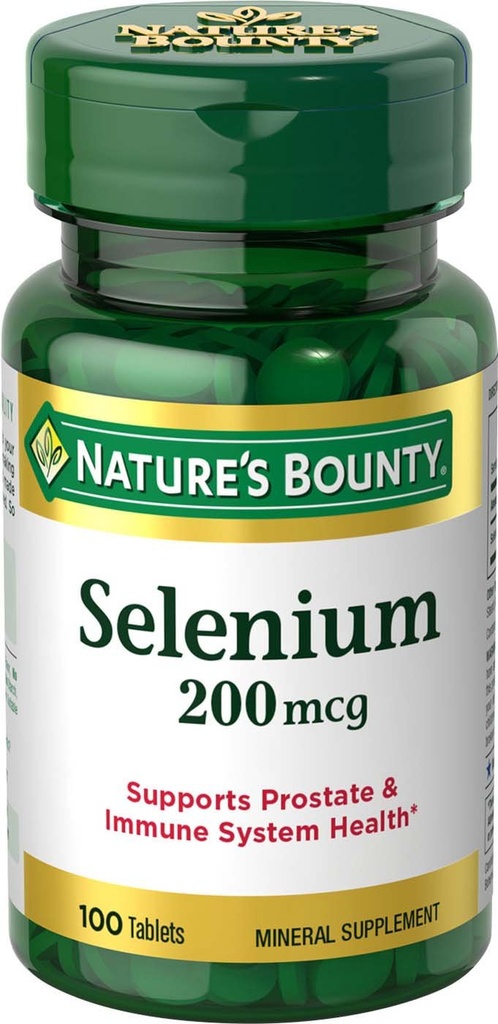 Nature's Bounty Selenium, υποστηρίζει την υγεία του προστάτη και του ανοσοποιητικού συστήματος, 200 mcg, 100 δισκία