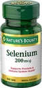 Nature's Bounty Selenium, υποστηρίζει την υγεία του προστάτη και του ανοσοποιητικού συστήματος, 200 mcg, 100 δισκία