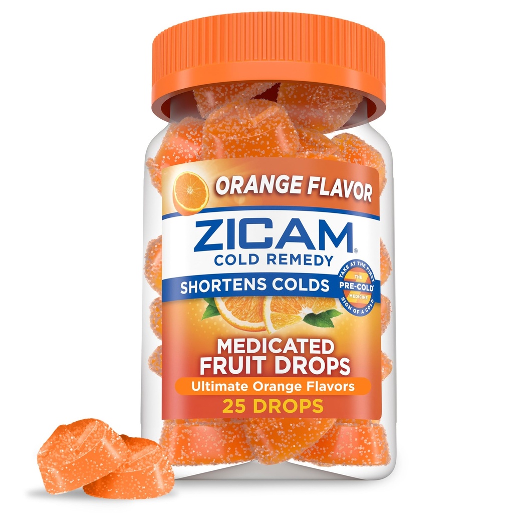 Zicam κρύο Remedy ψευδάργυρος Φάρμακα σταγόνες φρούτων, Ultimate Orange, 25 κόμης (πακέτο του 1)