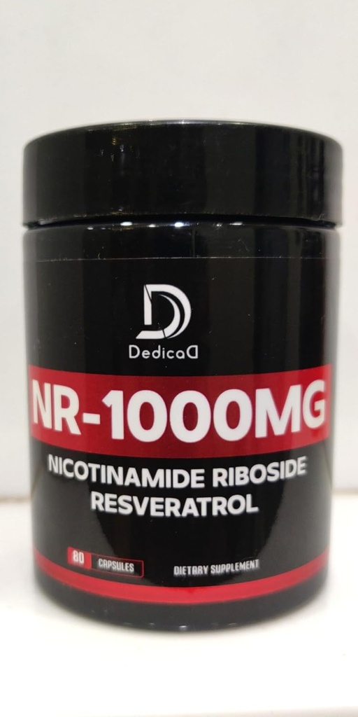 NAD Supplement with Nicotinamide Riboside and Trans Resveratrol - NR for Men & Women - 80 Capsules