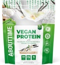 Περίπου χρόνο Vegan πρωτεΐνη σκόνη 22g βανίλια, φυσικά συστατικά, μη ΓΤΟ, φυτά με βάση, χωρίς γλουτένη, χωρίς σόγια, χωρίς γαλακτοκομικά, 32 εξυπηρετούν