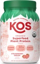 KOS Limited Edition Φυτοπρωτεϊνη Σκόνη, Όνειρο Φράουλας - Οργανική Πρωτεΐνης Πιπεριού, Vegan Superfood Πλούσιο σε Βιταμίνες & Ορυκτά για γυναίκες & άνδρες - Κατασκευάζεται χωρίς γαλακτοκομικά, σόγια, γλουτένη - 24 Σερβιέτες