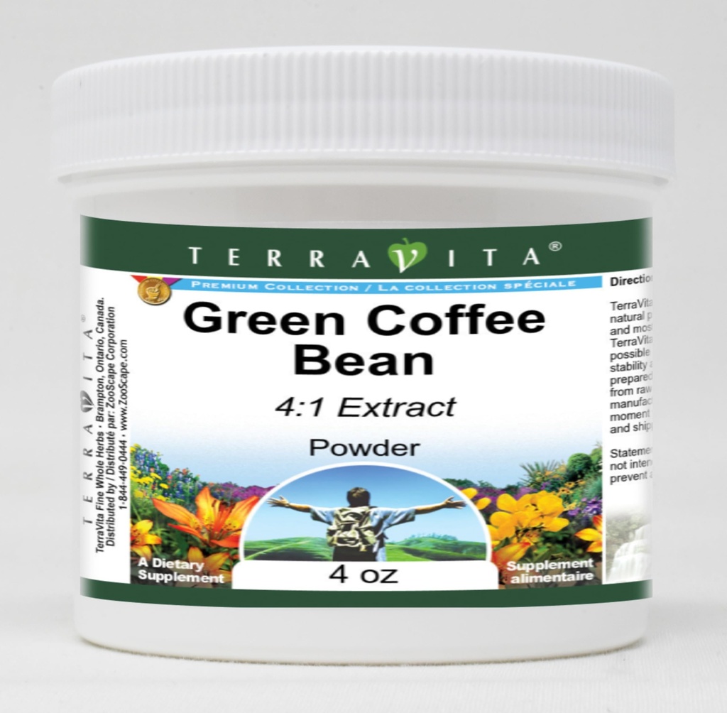 Πράσινο Coffee Bean 4:1 σκόνη εκχύλισμα (4 oz, ZIN: 521709)