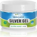 Nutrinoche Nano Silver Gel - Advanced Colloidal Silver Skin Cream - Φροντίδα τραύματος & Πρώτες βοήθειες Gel Καταπραϋντική Επίκαιρη Αρωγή για εγκαύματα, Καψίματα ξυρίσματος και Εφίδρωση ηλίου - Άοσμος 4 Oz Jar