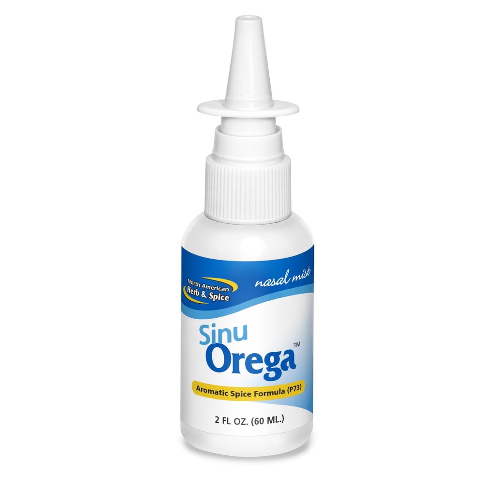 ΒΟΡΕΙΟ ΑΜΕΡΙΚΑΝΙΚΟ ΒΕΡΒΟ & SPICE SinuOrega - 2 fl. oz. - Φυσικό Nasινικό spray - Oregano Oil & Sage to Support Healthy Sinus Response - Μη ΓΤΟ, Χωρίς αλκοόλ, Χωρίς Χημικά ή Συνθετικά Πρόσθετα