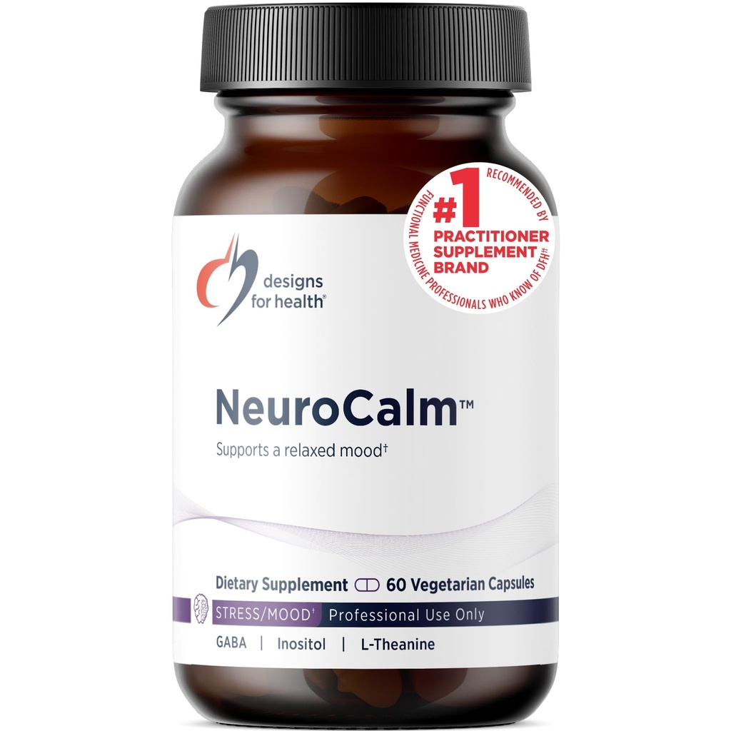Σχέδια για την Υγεία NeuroCalm - 5HTP GABA L-Θεανίνη συμπλήρωμα για την αντιμετώπιση του στρες - μεθυλιωμένη B12, βιταμίνη B6, Ταυρίνη, Χαμομήλι & Μαγνήσιο συμπλήρωμα για την υποστήριξη Mood (60 Vegan Κάψουλες)