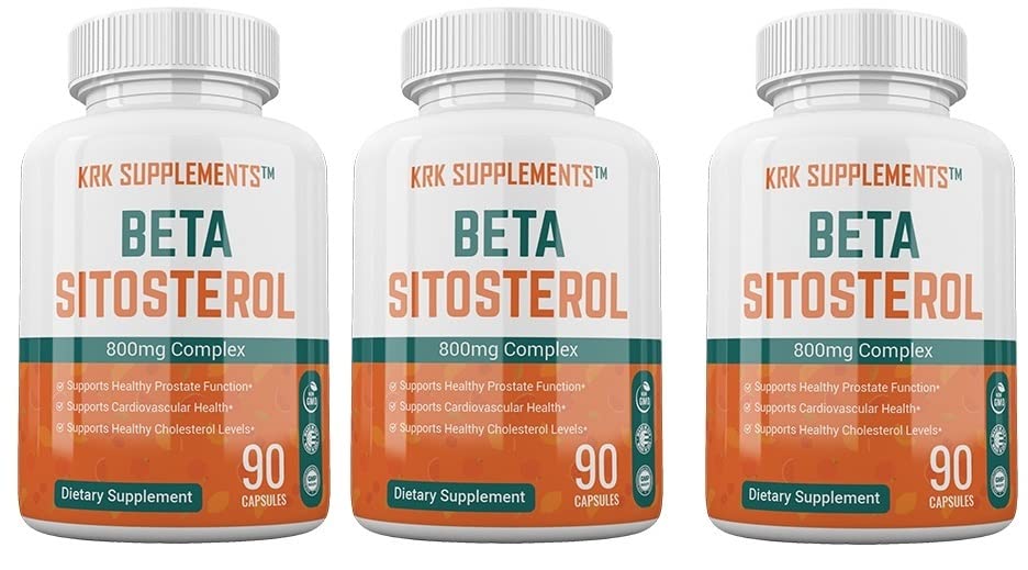 3 μπουκάλια Beta σιτοστερόλη 800mg ανά υπηρεσία 270 κάψουλες Σύνολο Υποστήριξη προστάτη