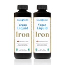 LIQUIDHEALTH Vegan Liquid Iron Supplement with SunActive & Ferrochel Fe - Φυσική ενέργεια, ανοσοποιητικό σύστημα & μεταβολική υποστήριξη, αύξηση της νοητικής καθαρότητας, προγεννητική / μεταγεννητική - USA Made, Non-GMO (2 Pack)