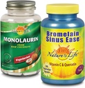 Ζωή της φύσης Μονολαουρίνη & Bromelain Sinus Ease Bundle 