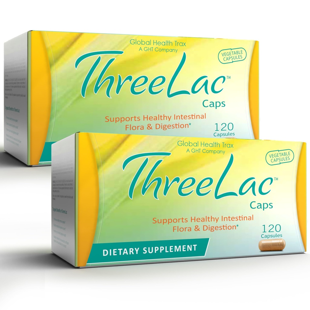 GHT - ThreeLac Probiotic Κάψουλες, 240 Ct - Πλήρης Πειθαρχική Υποστήριξη για άνδρες, γυναίκες, και παιδιά - ανοσοποιητικό σύστημα και ισορροπία ούρων, μη ΓΤΟ