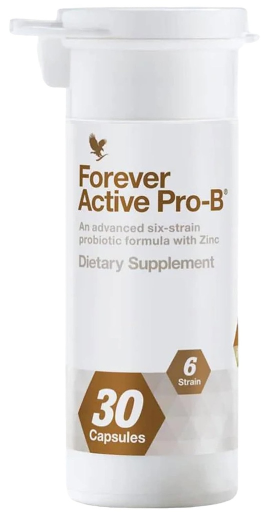 Forever Living - Active Pro-B - Advanced Probiotic με 8 δισεκατομμύρια CFU και 6 συνεργιστικά στελέχη - Σόγια και χωρίς γλουτένη - 30 κάψουλες