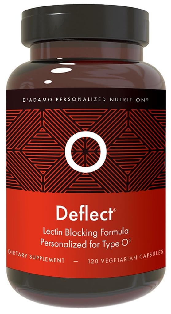 D'Adamo Εξατομικευμένη Διατροφή Εκφράζει Lectin Blocker (Blood Type O) - 120 κάψουλες χορτοφάγων. Φτιαγμένο στις ΗΠΑ.