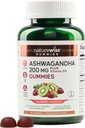 NatureWise Ashwagandha Gummies - Φράουλα Kiwi - KSM-66 με Βιταμίνη D3 - Ηρεμητική υποστήριξη Mood - Χορτοφαγικά - Μη ΓΤΟ, Ζελατίνη και Χωρίς Γλουτένη - 60 Count[1-Month Supply]
