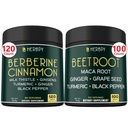 Herbpy Bundle 7in1 Berberine HCl 97% & 6in1 Beet Root Capsules