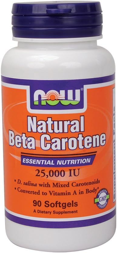 Τώρα Τρόφιμα Beta Carotene (Φυσικά) - 90 Softgels 6 Pack