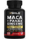 Μάκα Ρίζα Κάψουλες 10.000mg + Κορεάτικα Panax Ginseng 1.400mg - 20x Συμπυκνωμένο εκχύλισμα Μαύρο + Κόκκινο + Κίτρινο Maca Root, 10x Συμπυκνωμένο εκχύλισμα Κάψουλες Panax Ginseng - Ultra Poent & Υψηλής καθαρότητας