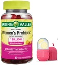 FitMania Spring Valley Γυναικεία Cranberry Probiotic συμπλήρωμα Spring Valley Χορτοφαγικά Gummies, Raspberry Lemon, 60 Count and a Gift Ice Roller for Face
