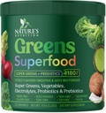 Greens Powder Superfood - Premium Organic Super Greens Juice Powder - Συσκευασμένο με Προβιοτικά, Σιτάρι Grass, Ένζυμα, Spirulina, Chlorella for Digestive & Gut Health, Smoothie Drink Mix - 28 Σερβιέτες