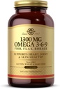 Solgar 1300 mg Omega 3-6-9, 120 Softgels - συμπλήρωμα ιχθυελαίου - Υποστήριξη για την κοινή & δερματική υγεία - Περιλαμβάνει λιναρόσπορο & βόριο - Περιέχει EPA & DHA Ωμέγα 3 λιπαρά οξέα - 40 Σερβιέτες