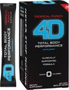 4D - Tropical Punch 25 Μονάδα κουτί- Βιταμίνες & Ενεργειακά πακέτα σκόνης - Μηδέν θερμίδες & σάκχαρα - Χωρίς γλουτένη, μη GMO, Keto & Vegan φιλικό