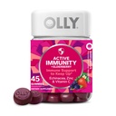 OLLY Ανοσία Gummy, ανοσοποιητική υποστήριξη, Elderberry, ψευδάργυρος, βιταμίνη C, συμπλήρωμα, Berry Flavor, 15 ημέρες προσφοράς - 45 μέτρα