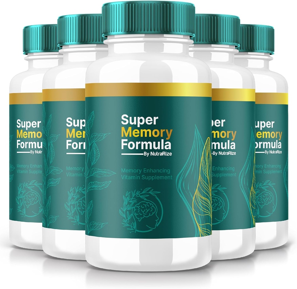 NutraRize (5 Pack) Super Formula μνήμης – Καθημερινές κάψουλες υποστήριξης με ένα ισορροπημένο μείγμα για εστίαση, εγρήγορση, και Everyday Sharpness 