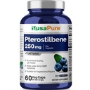 NusaPure Pterostilbene 250mg ανά Veggie Caps, 60 Count (Non-GMO, Vegan)