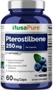 NusaPure Pterostilbene 250mg ανά Veggie Caps, 60 Count (Non-GMO, Vegan)