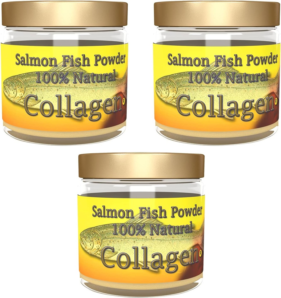 Salcoll Collagen - 100% φυσικό βιοενεργό θαλάσσιο κολλαγόνο σκόνη - Unflavored, Kosher, μπορεί να βοηθήσει οστά, αρθρώσεις, δέρμα, υγεία των μαλλιών, 3 πακέτο, προμήθεια τριών μηνών