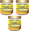 Salcoll Collagen - 100% φυσικό βιοενεργό θαλάσσιο κολλαγόνο σκόνη - Unflavored, Kosher, μπορεί να βοηθήσει οστά, αρθρώσεις, δέρμα, υγεία των μαλλιών, 3 πακέτο, προμήθεια τριών μηνών