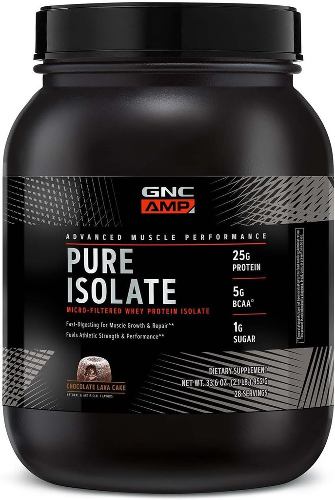 GNC AMP Pure Isolate Protein - Chocolate Lava Cake (28 Servings)