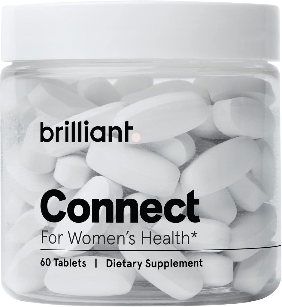 Brilliant Connect Period Health Supplement – Promotes Relief from Cramps, Fatigue, Iregular Periods, Hormonal Acne, Hot Flashes and More* – Φυσική υποστήριξη ισορροπίας ορμονών* (60 Tablets)