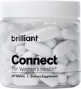 Brilliant Connect Period Health Supplement – Promotes Relief from Cramps, Fatigue, Iregular Periods, Hormonal Acne, Hot Flashes and More* – Φυσική υποστήριξη ισορροπίας ορμονών* (60 Tablets)