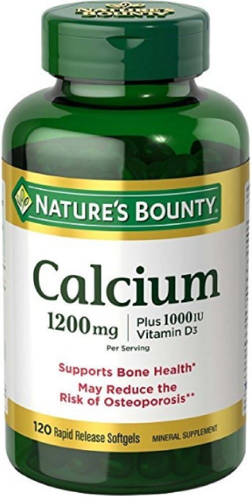 Nature's Bounty Calcium Plus Vitamin D 1200mg, 120 Softgels (πακέτο των 2)