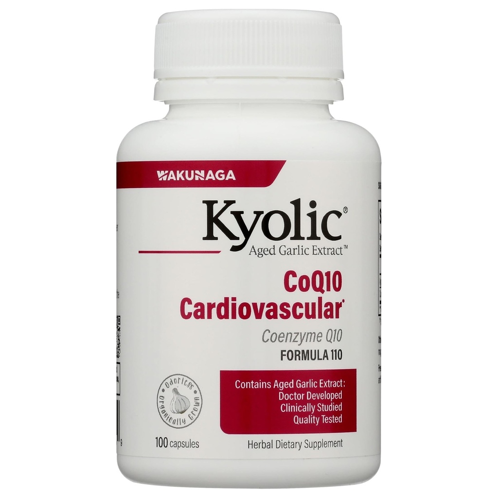Kyolic Aged Garlic Extract Formula 110, CoQ10 Cardiovascular*, 100 Capsules