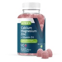 Viteey Μαγνήσιο Μαγνήσιο ψευδάργυρου Gummies με βιταμίνη D3 - Υποστηρίζει την υγεία των οστών, νεύρο & ανοσοποιητική λειτουργία - ασβέστιο Μαγνήσιο ψευδάργυρο D3 για ενήλικες & εφήβους - GMO Δωρεάν - Μασώμενα Βατόμουρο Γεύση Gummy