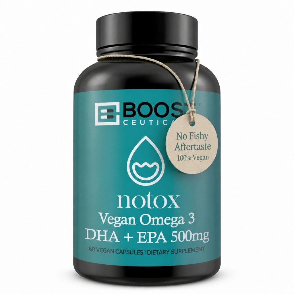 BoostCeuticals Vegan Omega 3 συμπλήρωμα 500mg Dha Epa Vegan Softgels - Δεν Stearates Non GMO Gluten Free 