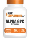 BulkSupplements.com Κάψουλες Alpha GPC - Συμπληρώματα ακετυλοχολίνης, Alpha GPC 300mg - Συμπληρώματα χοληστερόλης, Χωρίς γλουτένη, 2 κάψουλες ανά Σερβίρισμα, 180 κάψουλες (πακέτο του 1)