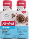 SlimFast Replacement Meal Shake, Original Creamy Milk Chocolate, 10g Ready to Drink Protein for Weight Loss, 11 Fl. Oz Bottle, 4 Count (Packaging May Vary)