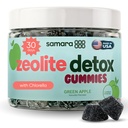 Ζεόλιθος Detox για παιδιά & ενήλικες, Heavy Metal Zeolite & Chlorella Detox Gummies, Εναλλακτική λύση σε ενεργοποιημένο καρβουνάκι, απαλή καθημερινή τοξίνη καθαρισμού για παιδιά & ενήλικες, 60 Green Apple Vegan Gummies