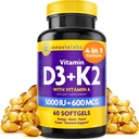 InnovixLabs Βιταμίνη D3 K2-5000 IU Βιταμίνη D3 Plus 600 mcg Βιταμίνη K2 MK4 και MK7 για μέγιστη απορρόφηση ασβεστίου, υποστηρίζει οστά, ανοσοποιητικό, υγεία καρδιάς, 3ο μέρος δοκιμαστεί, χωρίς γλουτένη, 60 Softgels