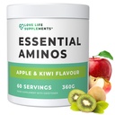 Συμπληρώματα Ζωής Αγάπης EAA Amino Acids Powder, All 9 Essential Amino Acids Συμπεριλαμβανομένων BCAA's και 2 Grams Leucine per Serving, Apple & Kiwi Flavour, 348g - 60 Servings (5g of EAA's per Service)
