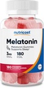Nutricost Melatonin 3mg, 180 Gummies, Strawberry Flavored - Gluten Free, Non-GMO, No Corn Syrup
