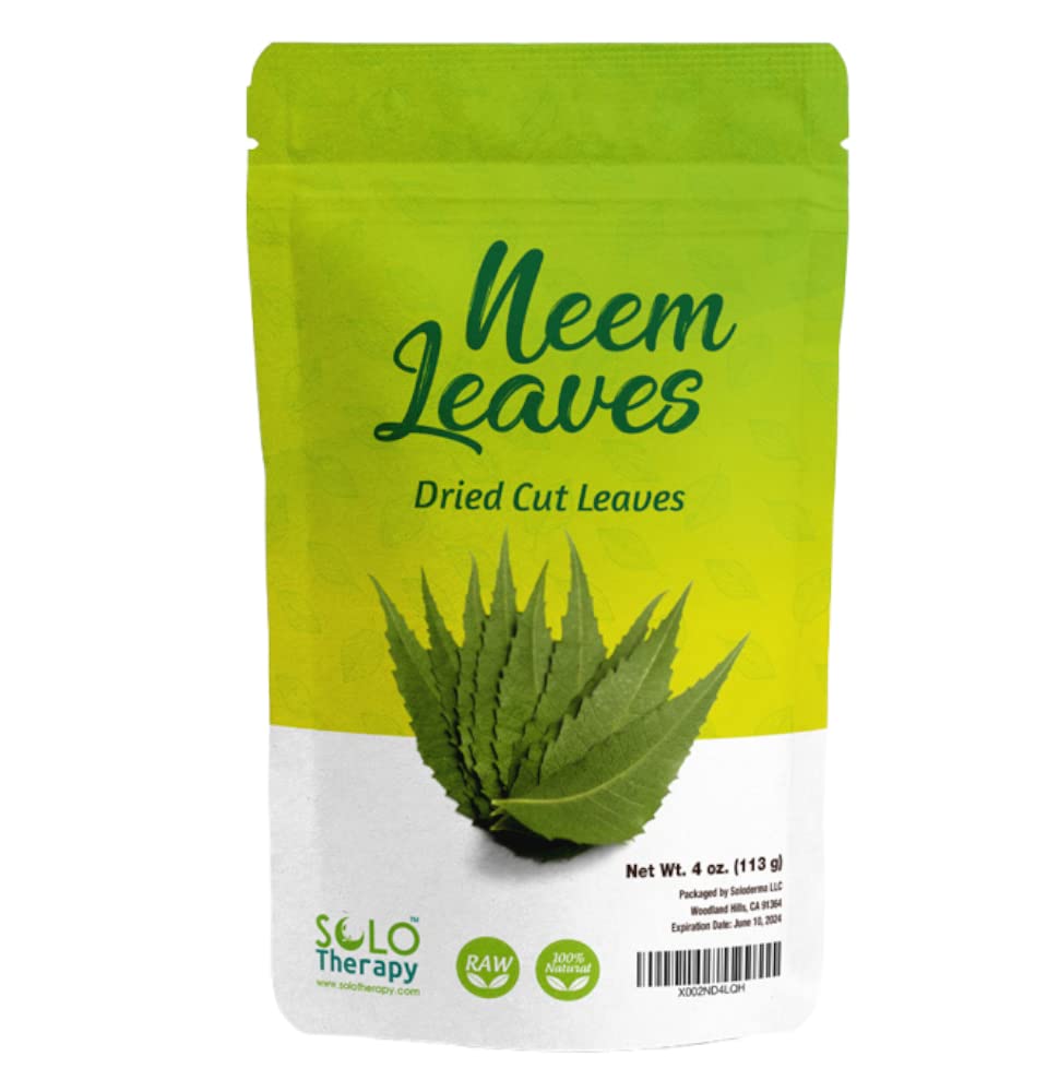 Neem Αποξηραμένα φύλλα κοπής , 4 oz., Margosa Φύλλα , Azadirachta Indica , Resealable Τσάντα , Προϊόν Από την Ινδία , Συσκευασμένο στις ΗΠΑ (4 oz.)