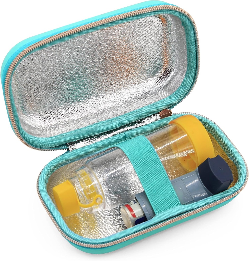 Η περίπτωση Asthma Inhaler ταιριάζει στον Διαχωριστή Εισπνοών για Ενήλικες, Μάσκες, Κάτοχος Εισπνοών και Περισσότερα - Συμπαγές μέγεθος ταιριάζει 6.25" Μέγιστο, περιλαμβάνει ASTHMA ΥΠΟΘΕΣΗ ΜΟΝΟ